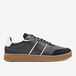 Zapatilla De Cuero Negro 1UIS001