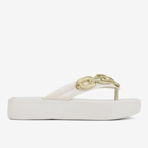 Sandalia Flip Flop Hueso/Oro 2GZH54