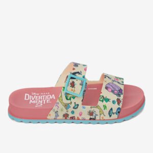 Sandalia Slider Intensamente Coral/Amarillo 2IOA88